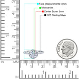 Vintage Style Round Natural Stone Halo Ring