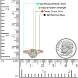 Vintage Style Round Natural Stone Halo Ring