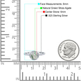 Vintage Style Round Natural Stone Halo Ring