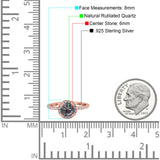 Vintage Style Round Natural Stone Halo Ring