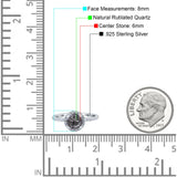 Vintage Style Round Natural Stone Halo Ring