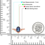 Oval Natural Stone V Midi Band Solitaire Ring