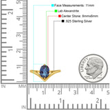 Oval Natural Stone V Midi Band Solitaire Ring