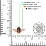 Oval Natural Stone V Midi Band Solitaire Ring