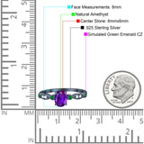 Oval Natural Stone Vintage Style Ring