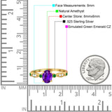 Oval Natural Stone Vintage Style Ring