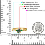 Oval Natural Stone Vintage Style Ring