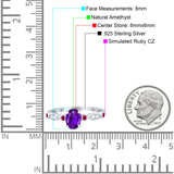 Vintage Style Oval Natural Stone Ring