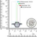 Vintage Style Round Natural Stone Hexagonal Ring