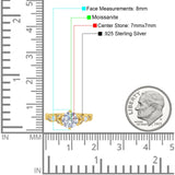 Round Natural Stone Leaf Vintage Style Ring