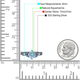 Round Natural Stone Leaf Vintage Style Ring