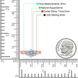 Round Natural Stone Leaf Vintage Style Ring