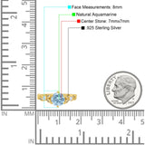 Round Natural Stone Leaf Vintage Style Ring