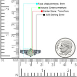 Round Natural Stone Leaf Vintage Style Ring