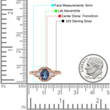 Floral Oval Natural Stone Wedding Ring