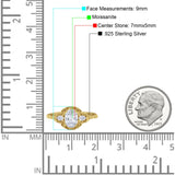 Floral Oval Natural Stone Wedding Ring