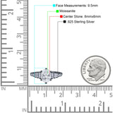 Oval Natural Stone Tapered Baguette Ring