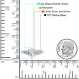 Oval Natural Stone Tapered Baguette Ring