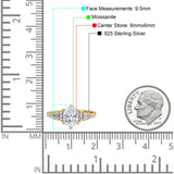 Oval Natural Stone Tapered Baguette Ring