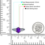 Oval Natural Stone Tapered Baguette Ring