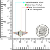 Oval Natural Stone Tapered Baguette Ring