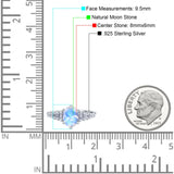 Oval Natural Stone Tapered Baguette Ring