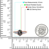 Oval Natural Stone Tapered Baguette Ring