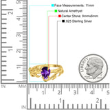Pear Teardrop Leaf Vintage Style Ring