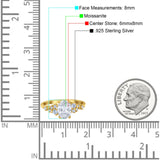 Art Deco Moissanite Silver Ring