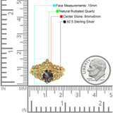 Vintage Oval Leaf Style Chevron Ring