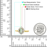 Art Deco Oval Halo Floral Ring