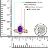 Two Piece Oval Curved Contour Silver Ring