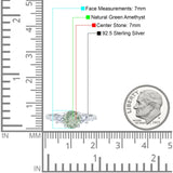 Round Five Stone Marqise Style Silver Ring