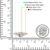 Round Five Stone Marqise Style Silver Ring