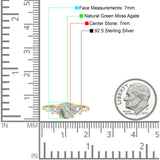 Round Five Stone Marqise Style Silver Ring