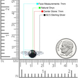 Round Five Stone Marqise Style Silver Ring