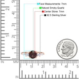 Round Five Stone Marqise Style Silver Ring