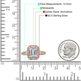 Art Deco Emerald Cut Halo Bridal Ring