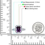 Art Deco Emerald Cut Halo Bridal Ring