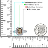 Art Deco Emerald Cut Halo Bridal Ring