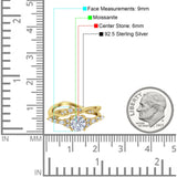 Two Piece Round Marquise Style Bridal Ring
