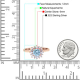 Art Deco Round Natural Floral Ring