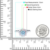 Art Deco Round Natural Floral Ring