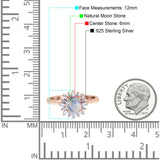 Art Deco Round Natural Floral Ring