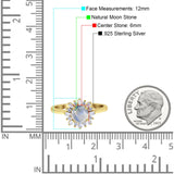 Art Deco Round Natural Floral Ring