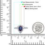 Art Deco Pear Teardrop Halo Ring 