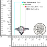 Art Deco Pear Teardrop Halo Ring 