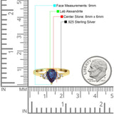 Art Deco Pear Teardrop Vintage Style Ring 