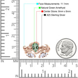 Teardrop Pear Leaf Style Ring