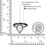 Pear Teardrop Natural Stone Halo Ring